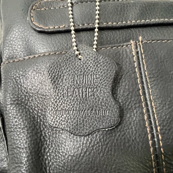 Genuine Leather Black Backpack main image 15